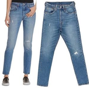 Levi’s 501 Distressed Skinny Jeans